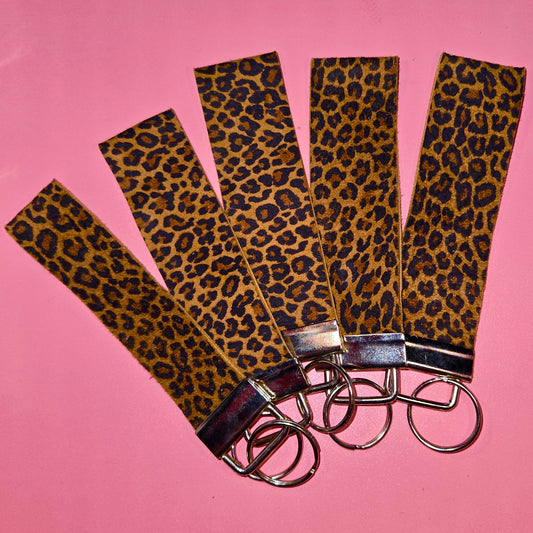 Leather Wristlet Keychains
