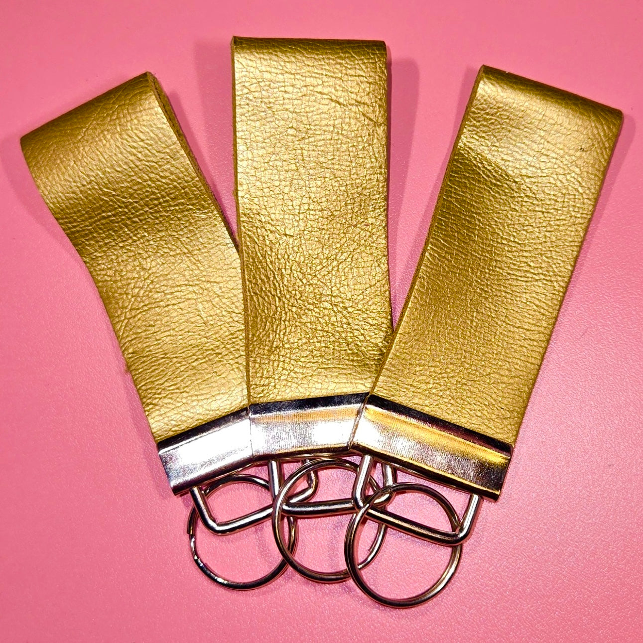 Leather Wristlet Keychains