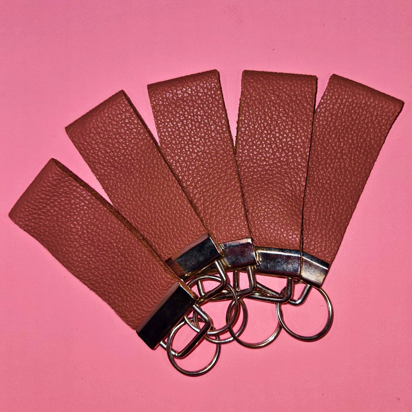Leather Wristlet Keychains