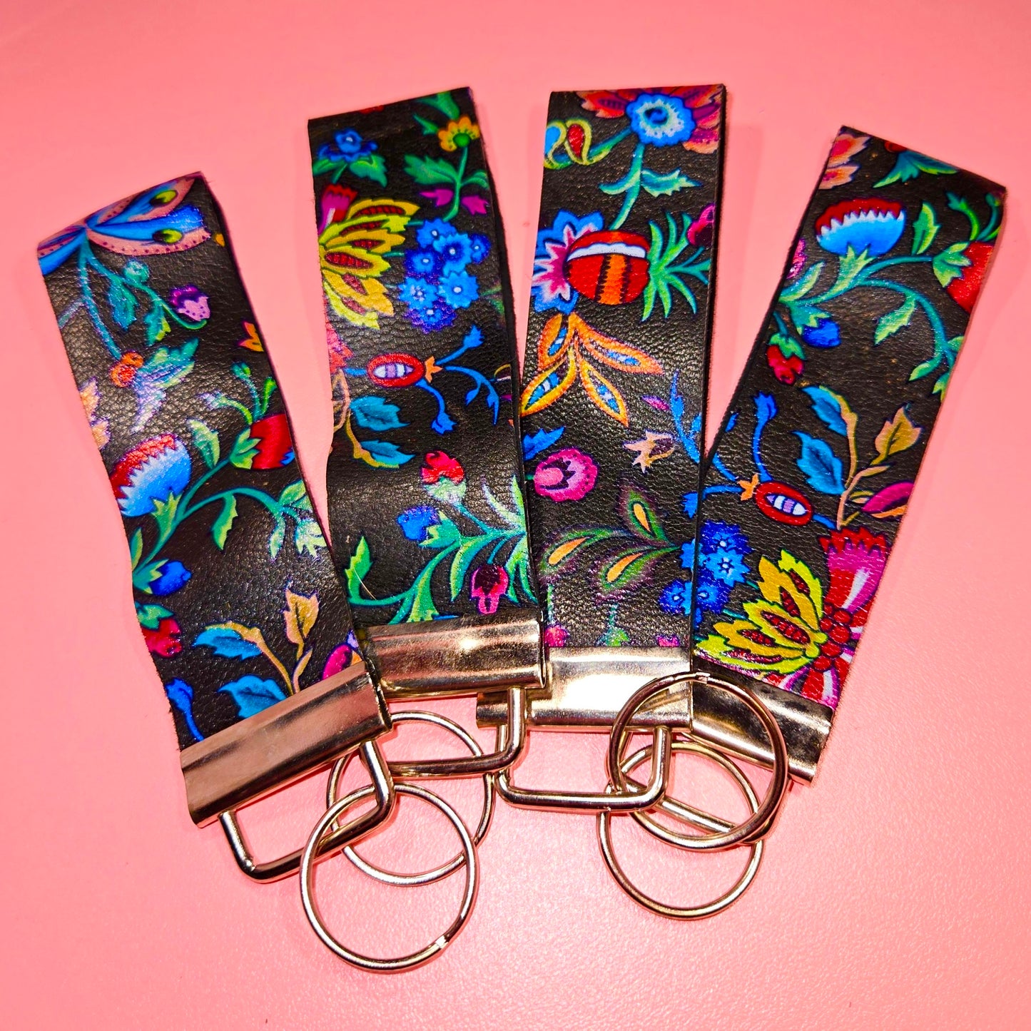 Leather Wristlet Keychains