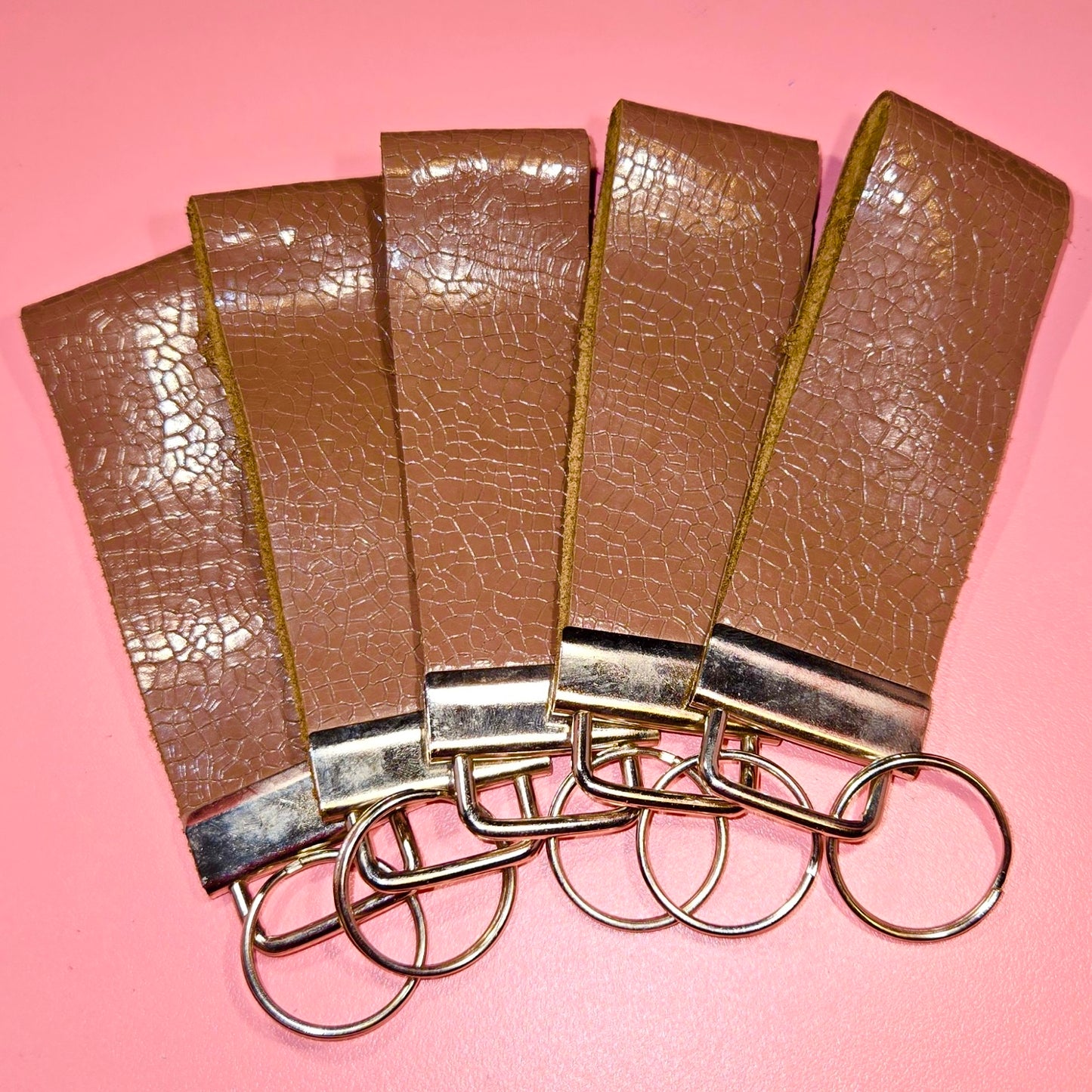 Leather Wristlet Keychains