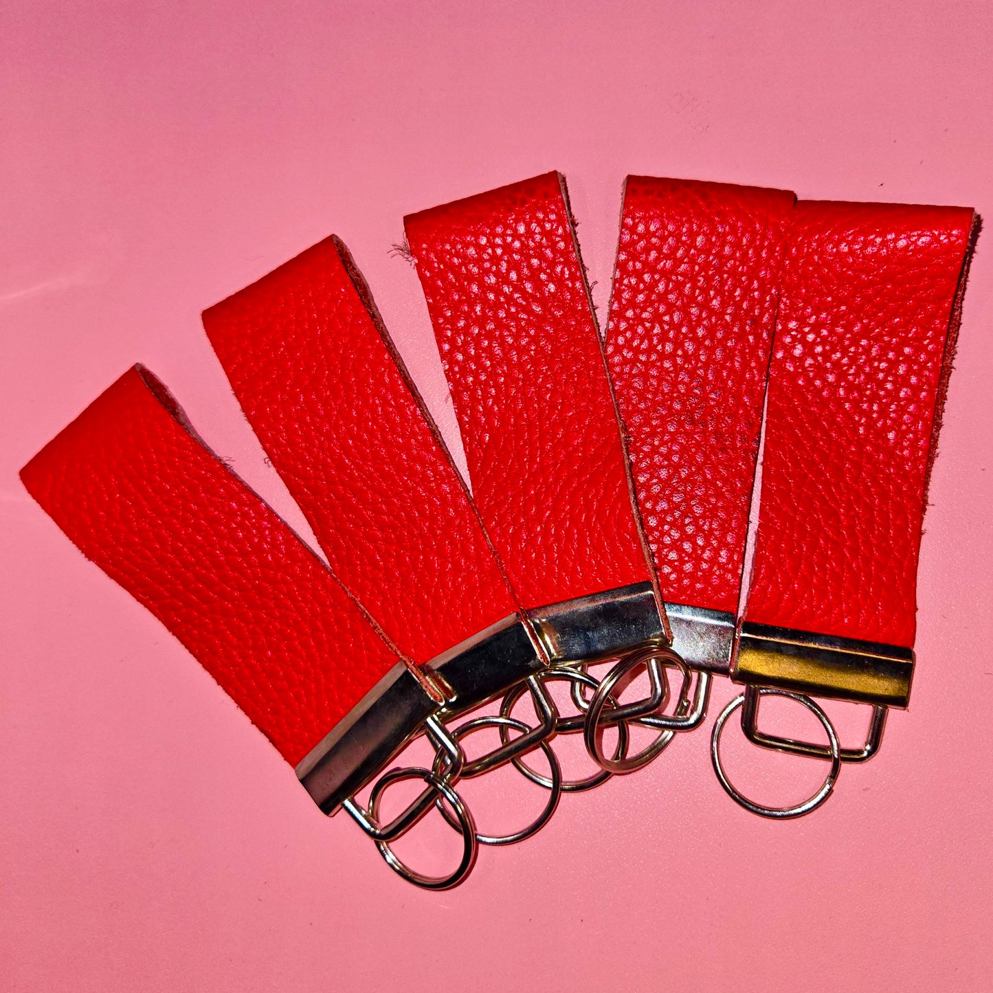 Leather Wristlet Keychains