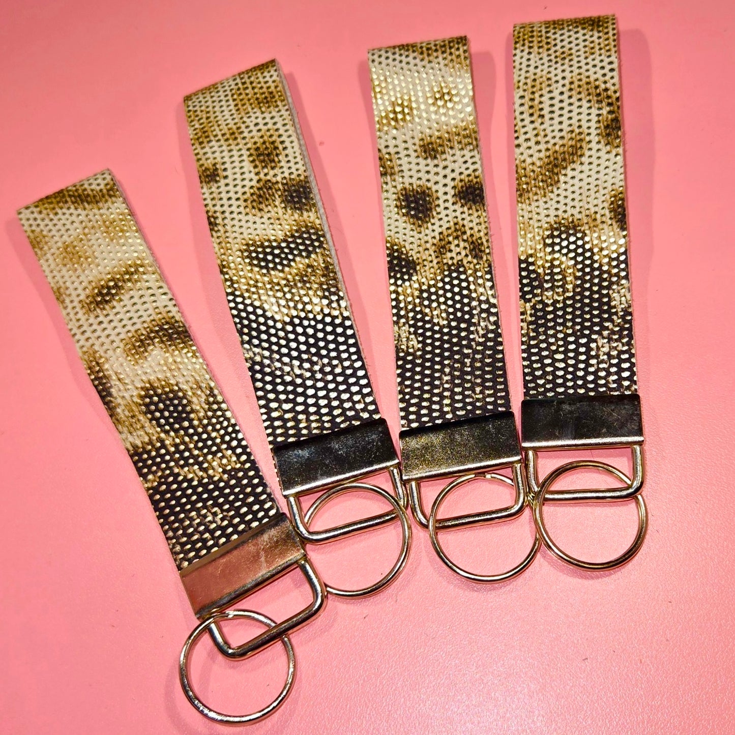 Leather Wristlet Keychains