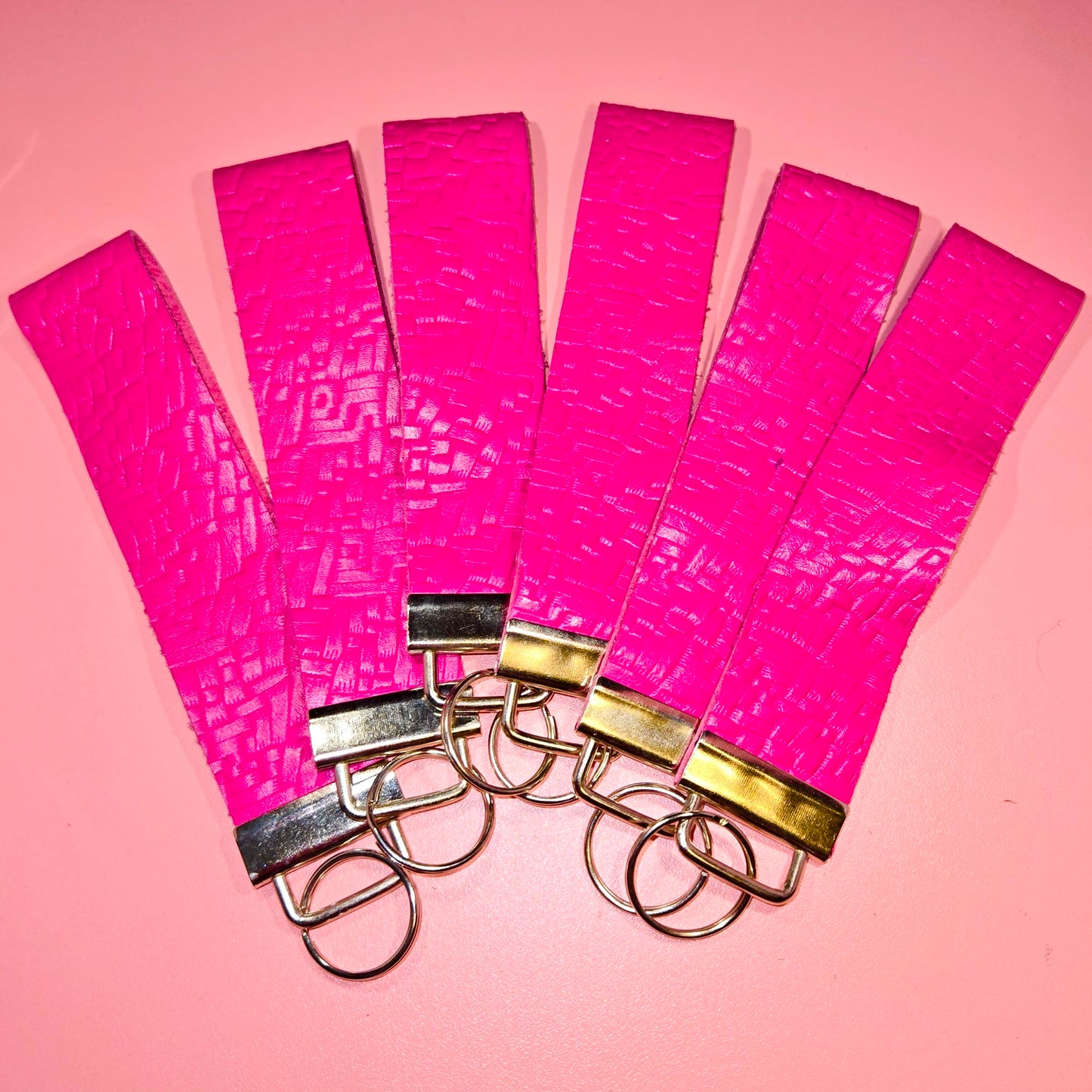 Leather Wristlet Keychains