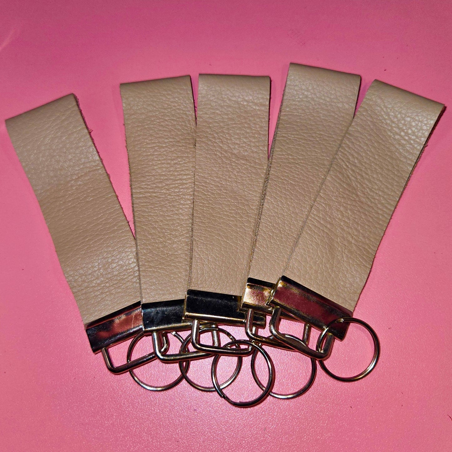 Leather Wristlet Keychains