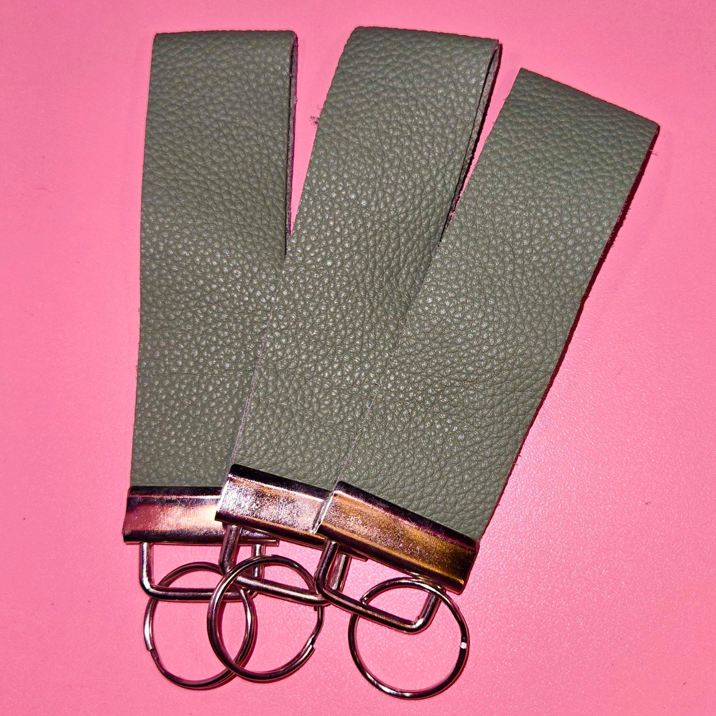 Leather Wristlet Keychains