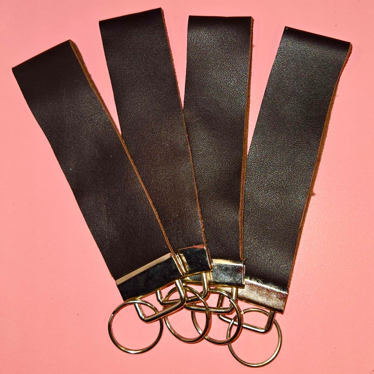 Leather Wristlet Keychains