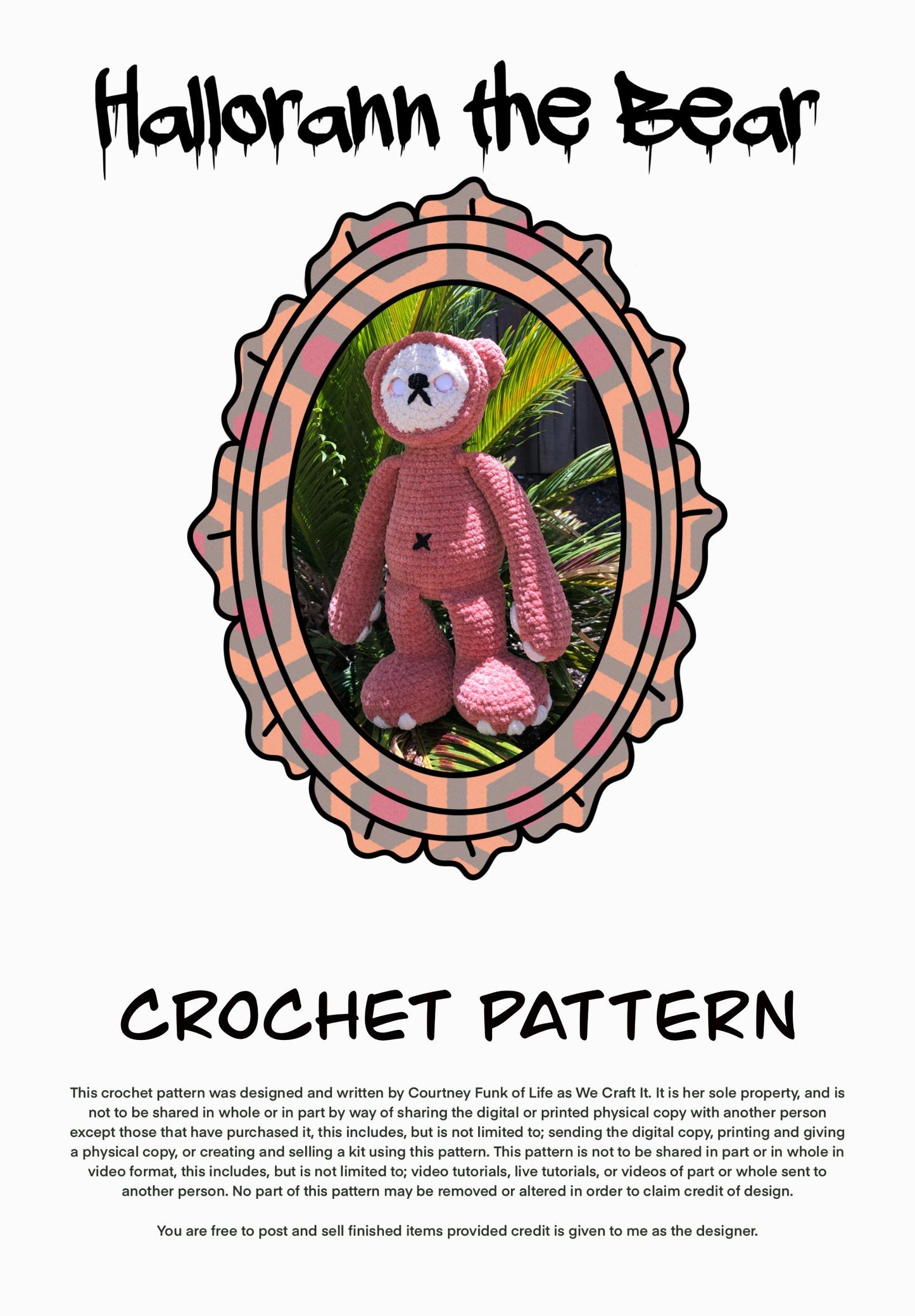 Hallorann The Bear Creepy Cuddler Crochet Pattern