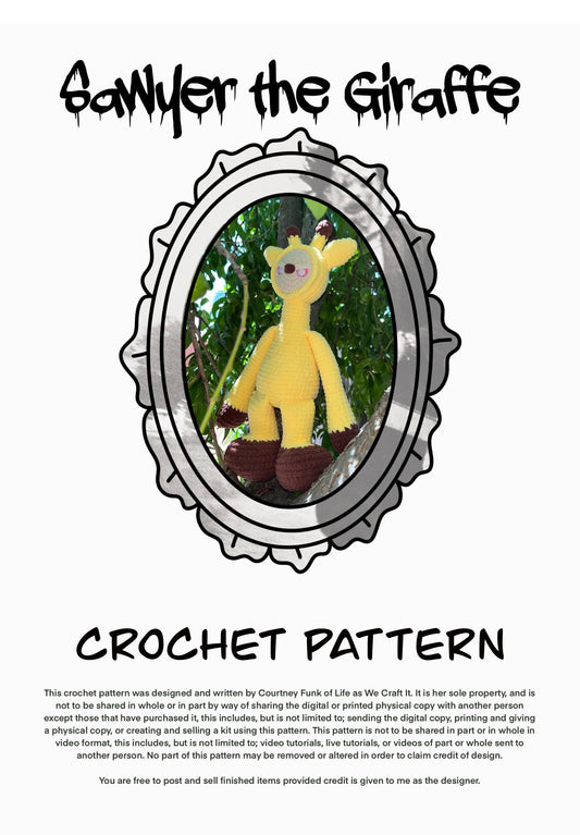 Sawyer The Giraffe Creepy Cuddler Crochet Pattern