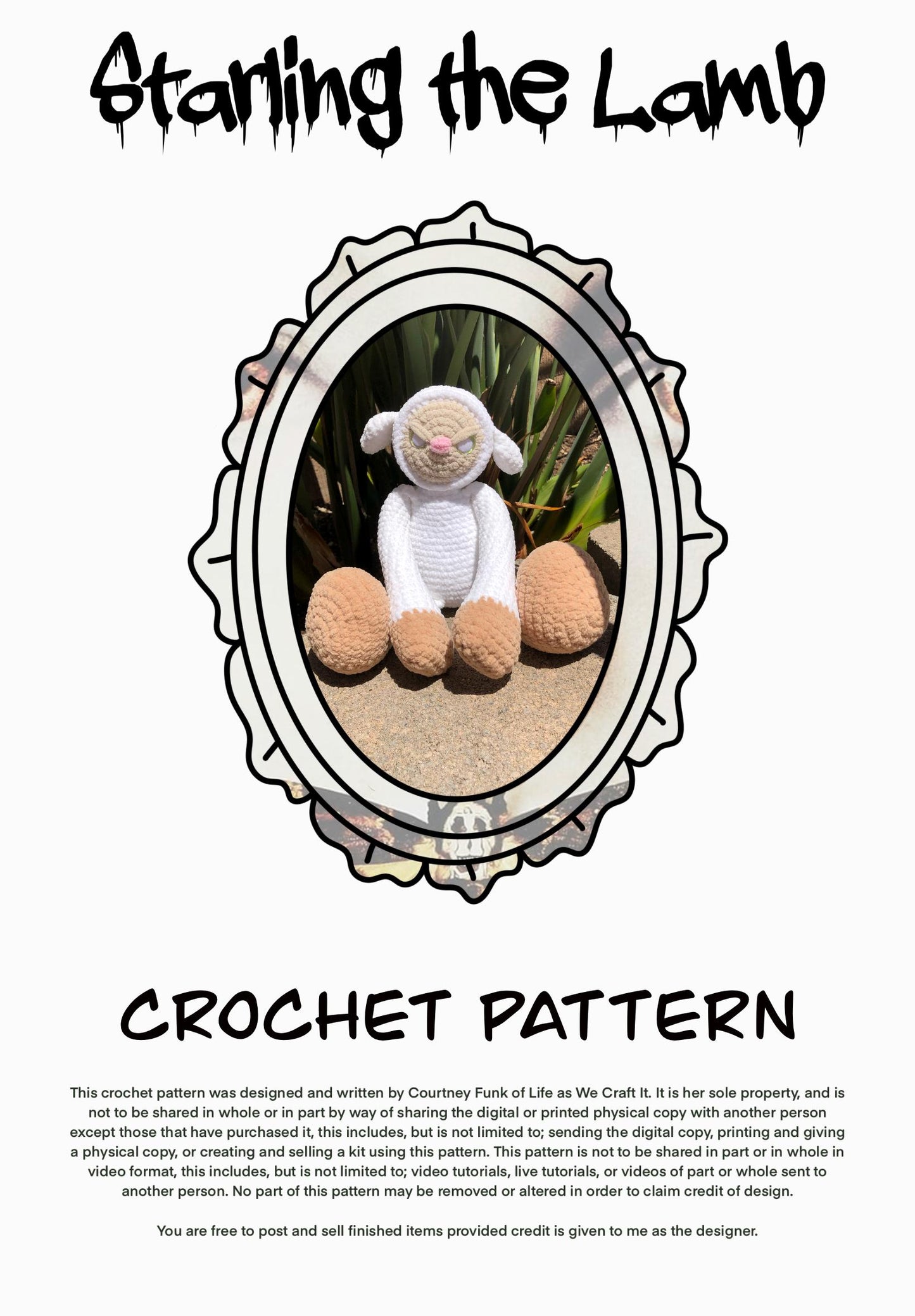 Starling The Lamb Creepy Cuddler Crochet Pattern