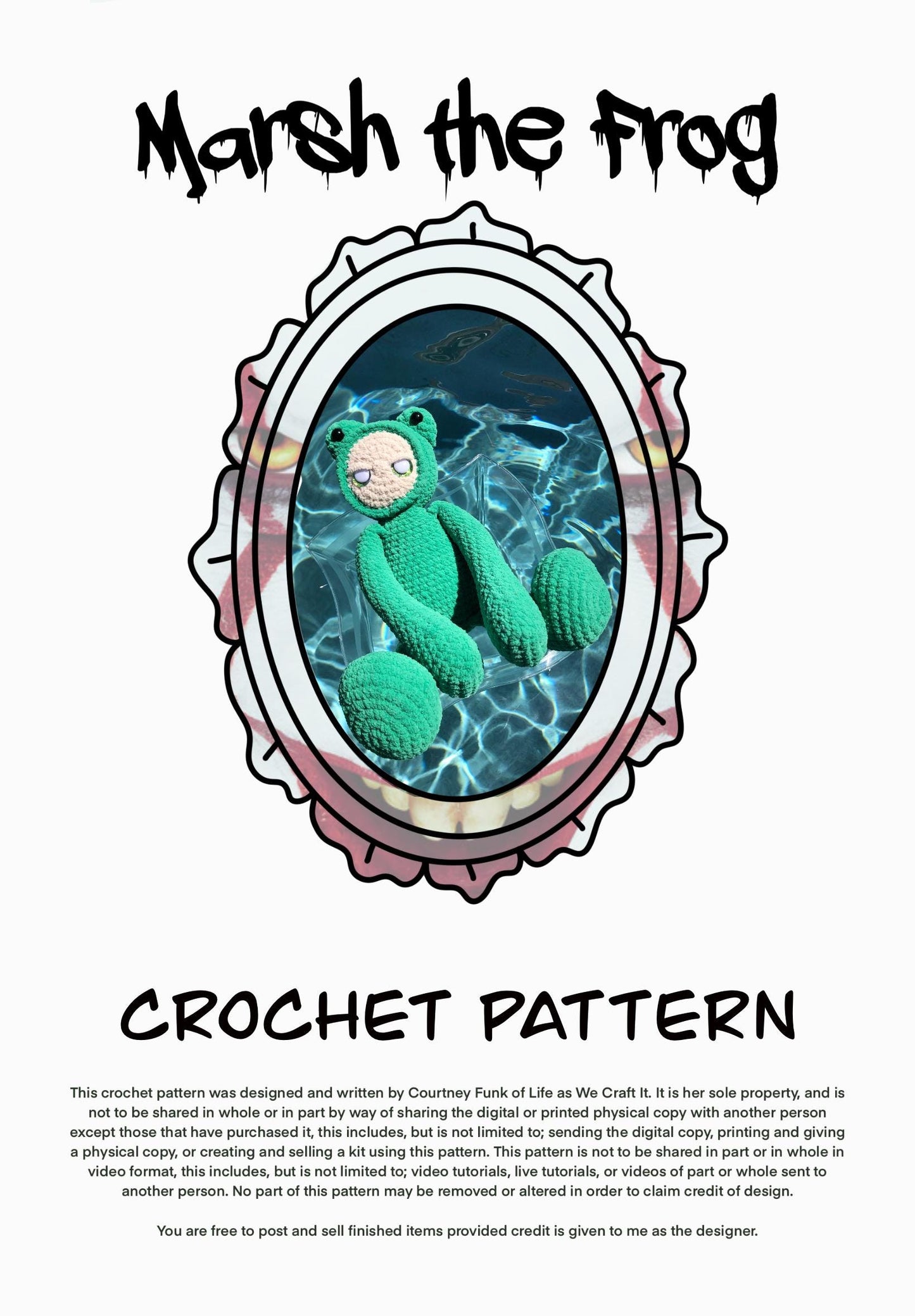 Marsh The Frog Creepy Cuddler Crochet Pattern