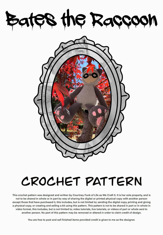 Bates The Raccoon Creepy Cuddler Crochet Pattern