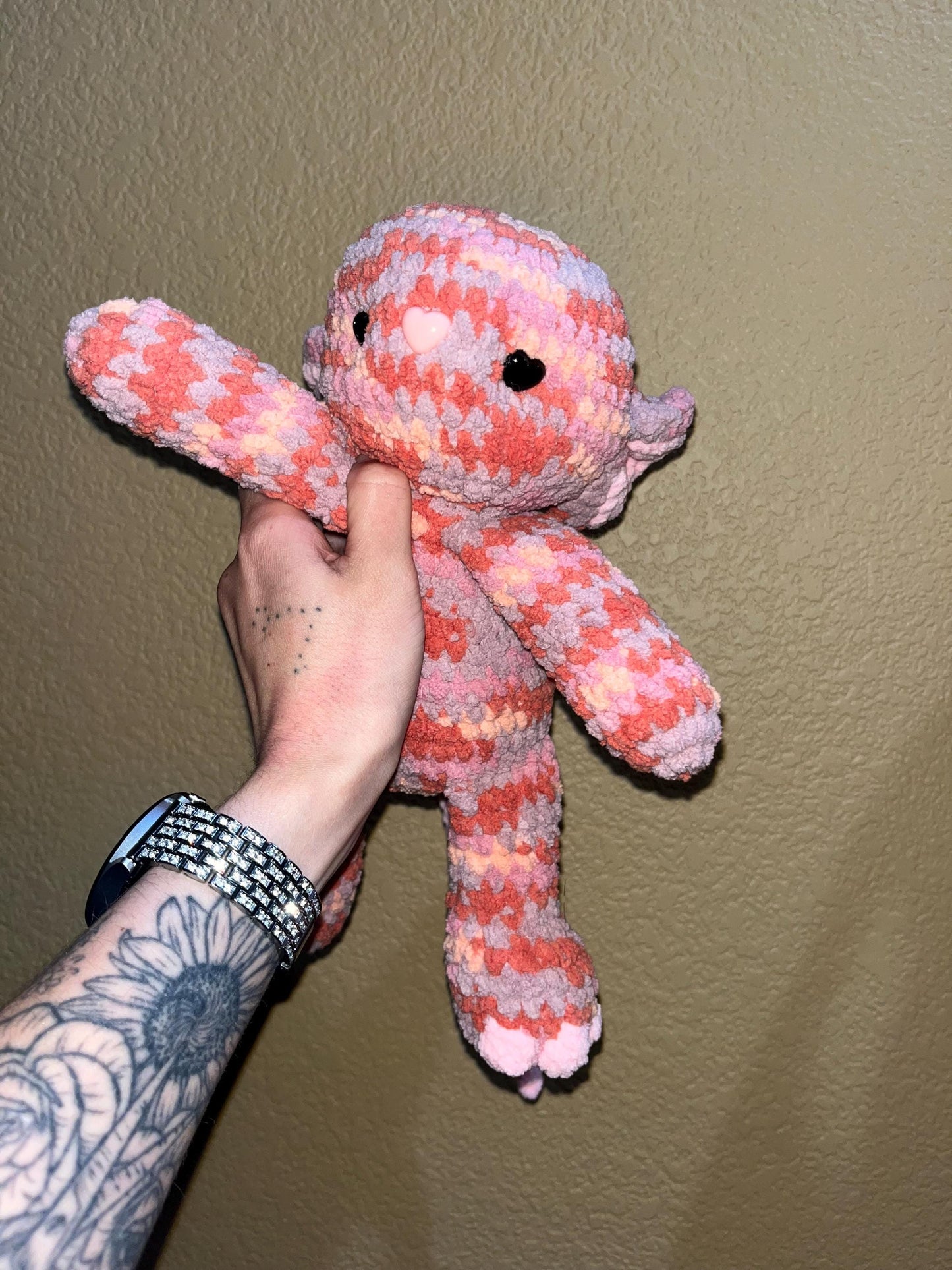 Valentine Mouse Low-Sew Crochet Pattern